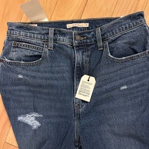 Stylish Blue Flare Wide Leg Jeans with Distressed Details